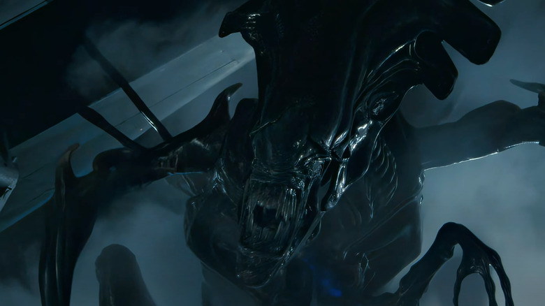 The Alien Queen emerges from a ship in Aliens