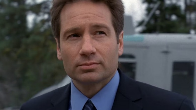 The X-Files Fox Mulder stands pensively outside