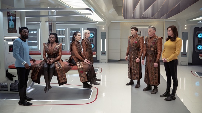 Star Trek Strange New Worlds Season 3 M'Benga, Uhura, Chapel, La'an, Spock, Pike, Una