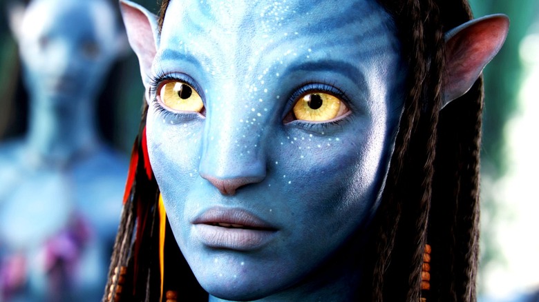 Female na'vi Avatar blue skin