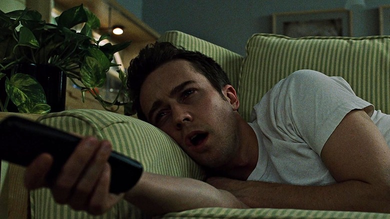 Fight Club Edward Norton couch scene 