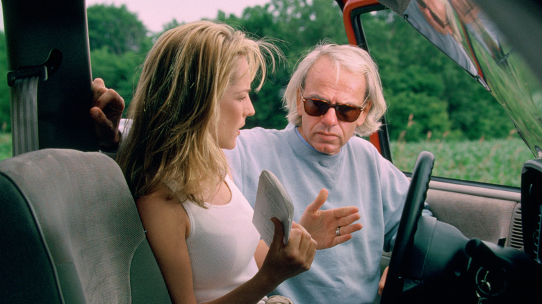 Jan de Bont and Helen Hunt making Twister