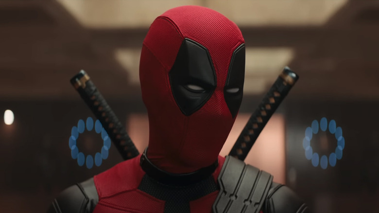 Deadpool squinting in Deadpool & Wolverine