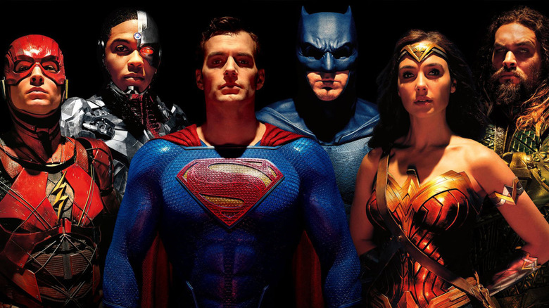 Zack Snyder's Justice League superheroes standing together