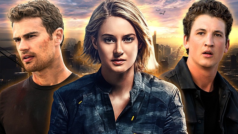 A composite image of stills from the Divergent trilogy