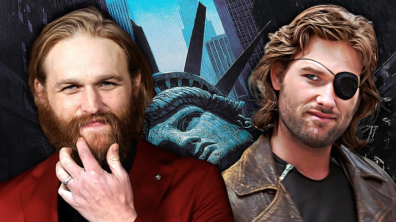 A composite image of Kurt and Wyatt Russell