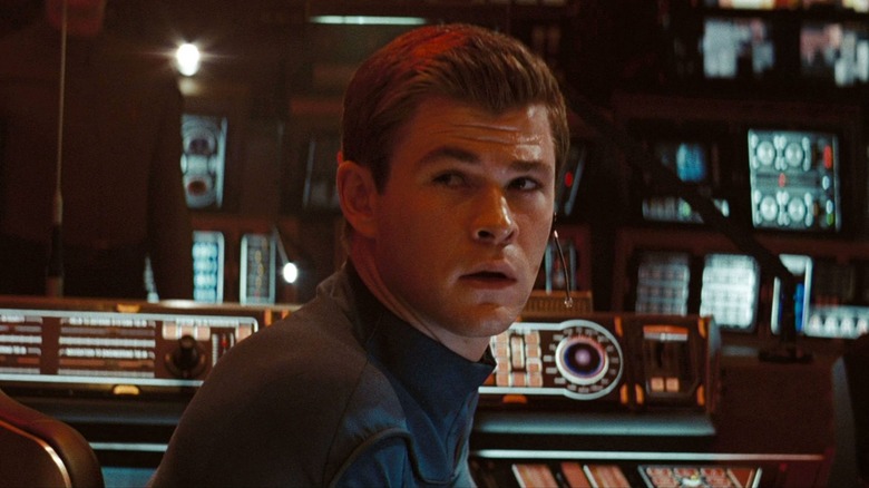 Chris Hemsworth as Captain Kirk's father in Star Trek 2009