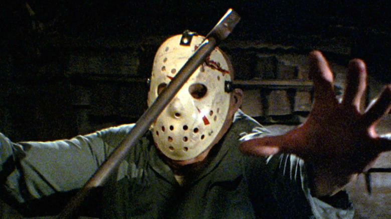 Friday the 13th Part III Jason takes an axe to the head