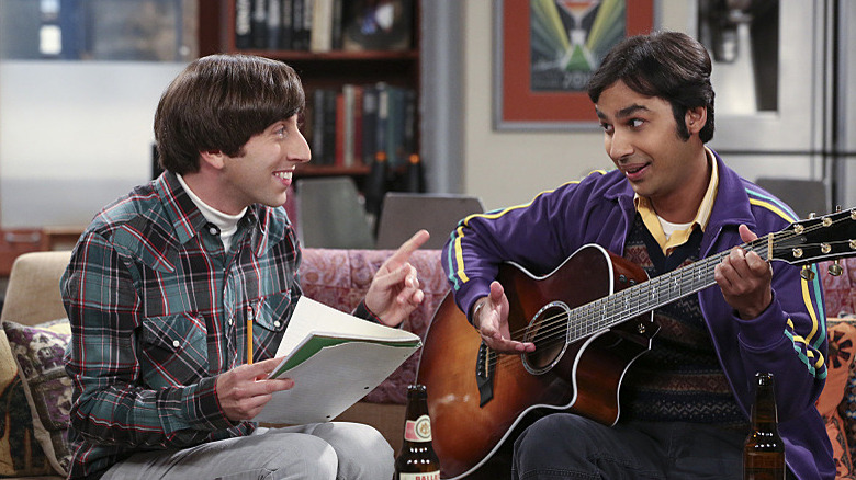 Howard and Raj writing song Big Bang Theory