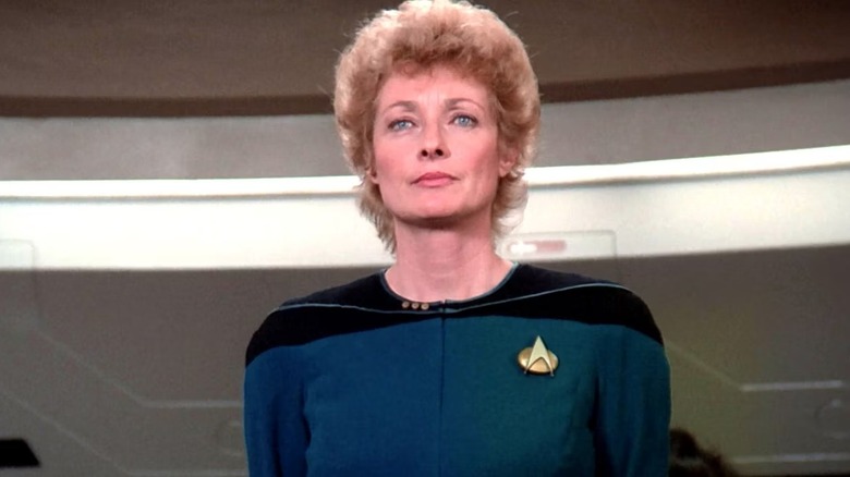 Star Trek: The Next Generation Dr. Pulaski on the bridge