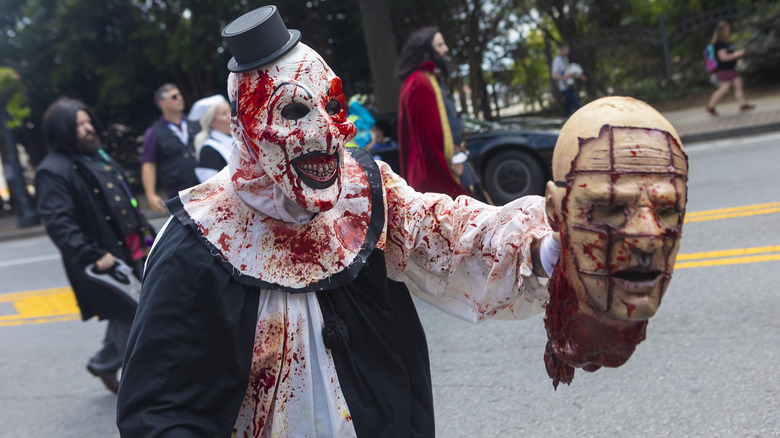 A fan-made Art the Clown costume, as gory as the film